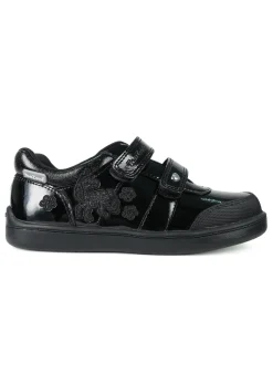 ToeZone Girls Black Lia Patent Coated Leather Unicorn School Shoe (Younger 8 - Older 2)