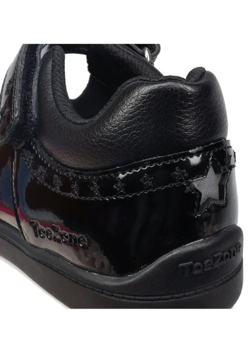 ToeZone Girls Black Sommer Ortholite Insole Technology Shoe (Younger 8- Older 2)