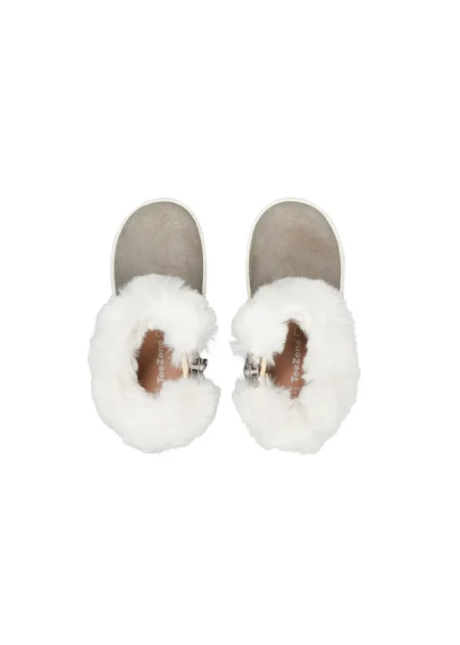 ToeZone Girls Brown Faith Suede Fur Boot (Younger 4 - Younger 10)