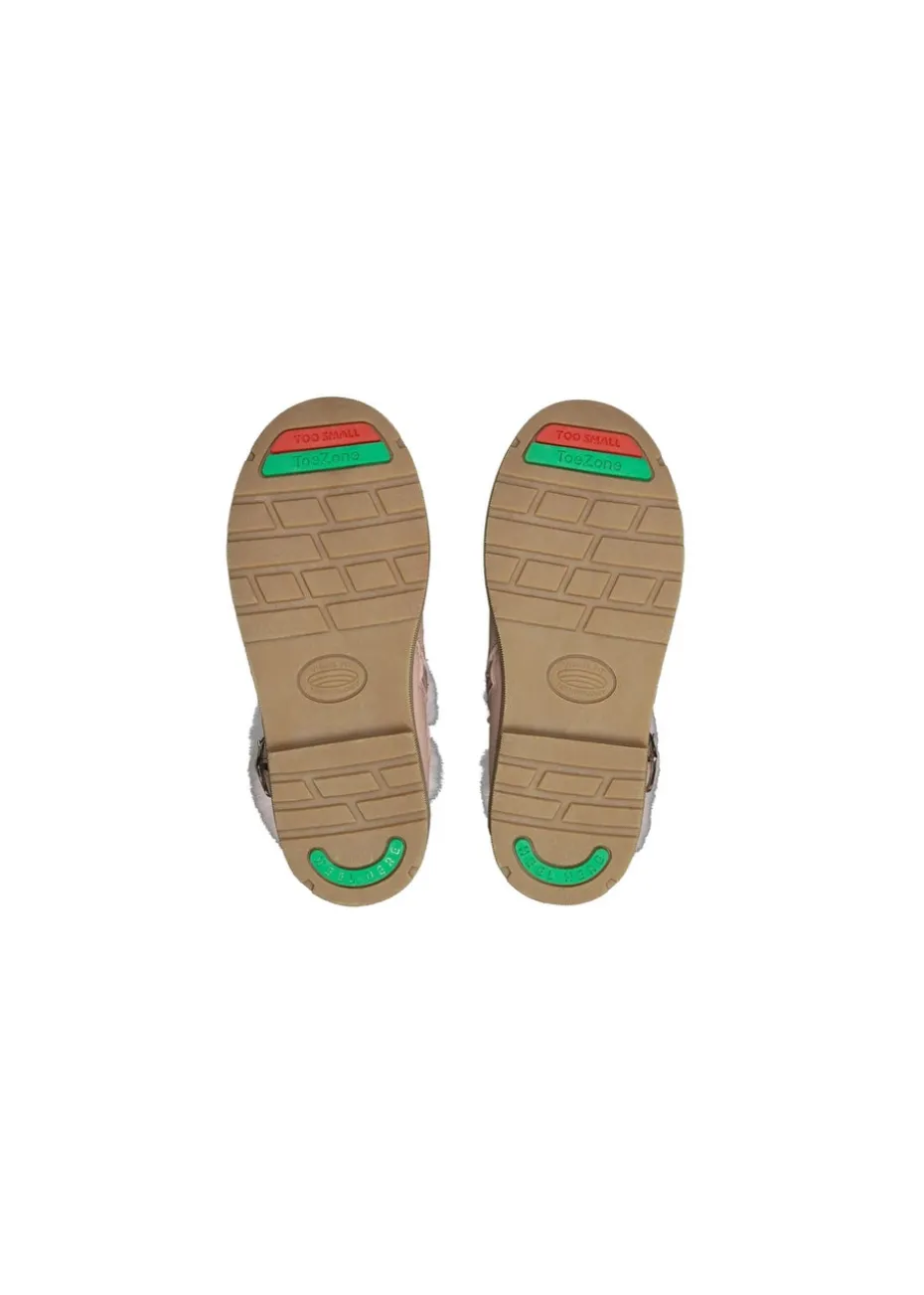 ToeZone Girls Pink Jo Fur Boot (Younger 8 - Younger 13)