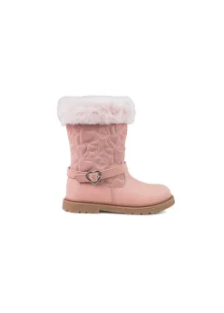 ToeZone Girls Pink Jo Fur Boot (Younger 8 - Younger 13)
