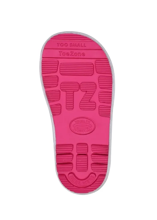 ToeZone Girls Pink Lucy Camo Tie Top Wellies (Younger 6-Older 12)