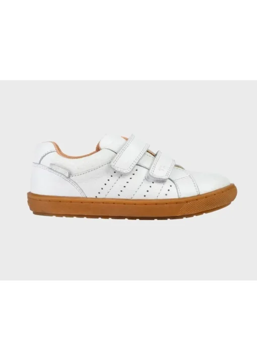 ToeZone Girls White Ariel Suede Rip Tape Trainers