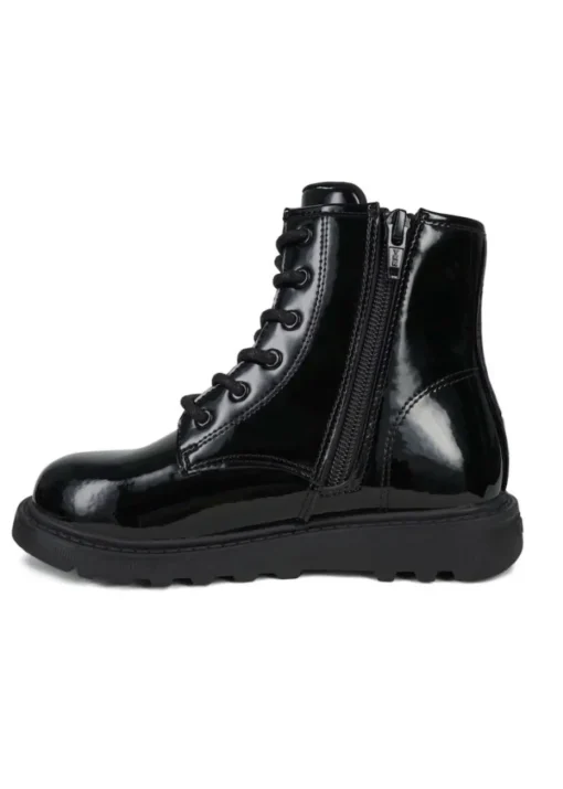 ToeZone Holly Black Patent Leather Unicorn Boot (Younger 8 - Older 2)