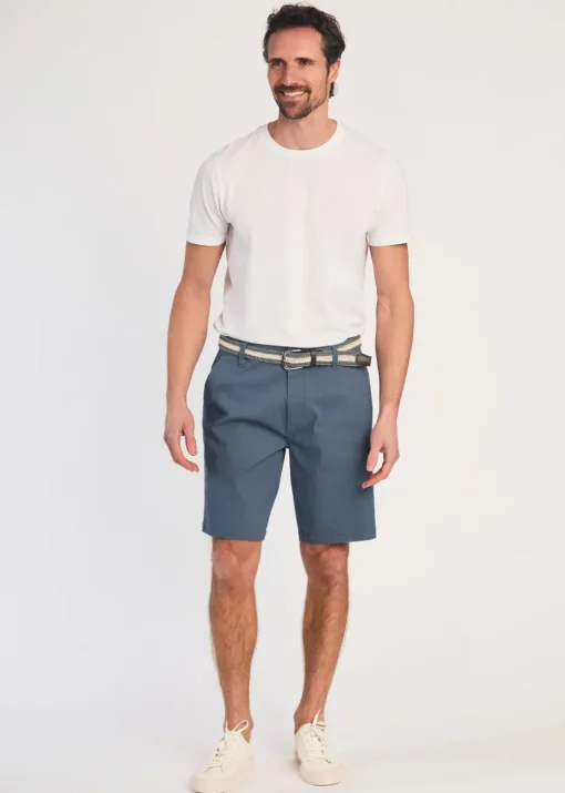 Tokyo Laundry Blue Cotton Chino Short With Belt