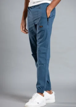 Tokyo Laundry Blue Cotton Cargo Trousers