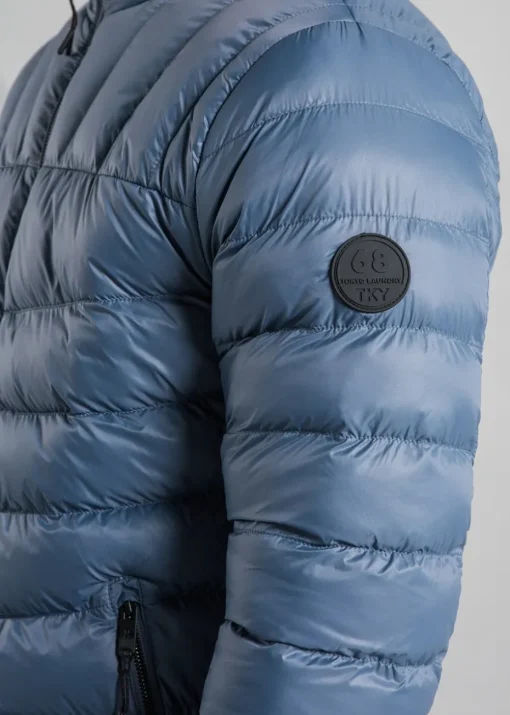 Tokyo Laundry Blue Padded Funnel Neck Full Zip Jacket