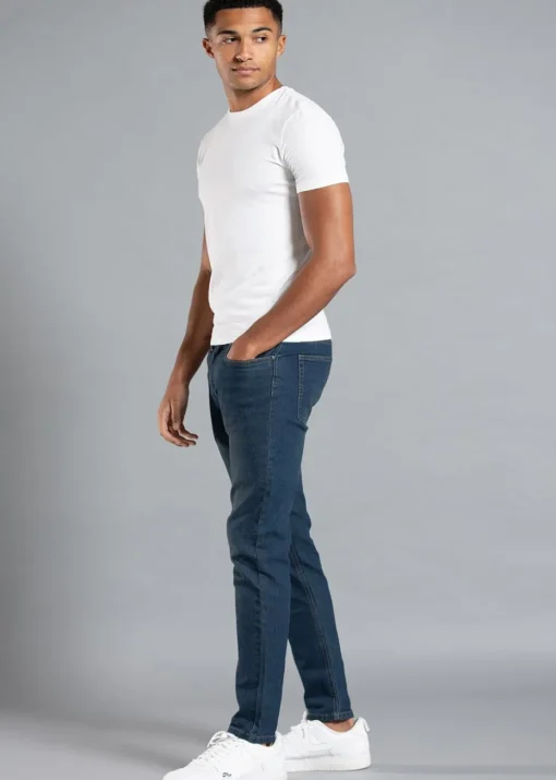 Tokyo Laundry Dark Blue Cotton Straight Leg Denim Jeans