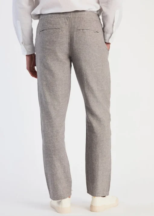Tokyo Laundry Grey Linen Blend Straight Leg Trousers
