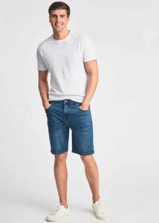 Tokyo Laundry Indigo Cotton Blend Regular-Fit Denim Shorts