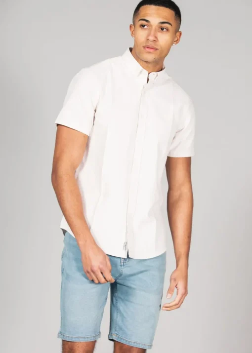 Tokyo Laundry Light Blue Cotton Blend Regular-Fit Denim Shorts