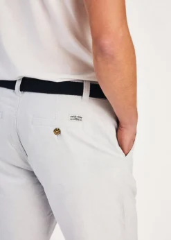 Tokyo Laundry Light Blue Cotton Oxford Shorts with Belt