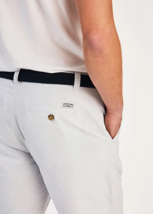 Tokyo Laundry Light Blue Cotton Oxford Shorts with Belt