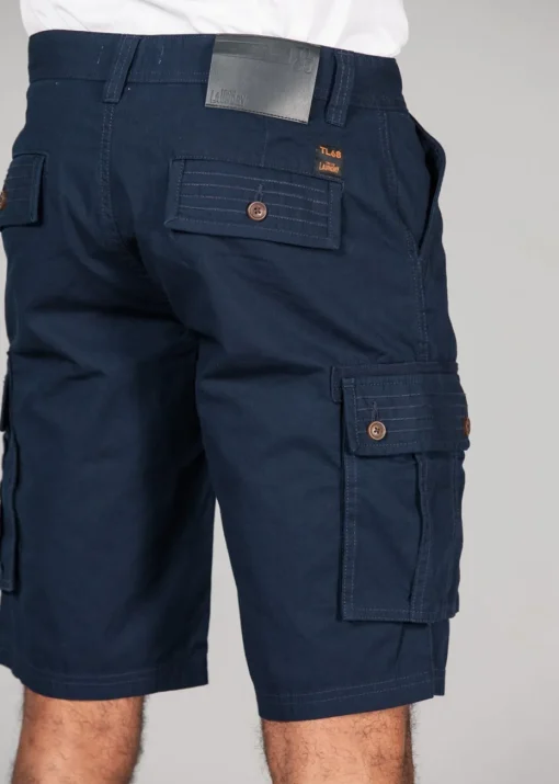 Tokyo Laundry Navy Cotton Cargo-Style Short with Pockets