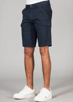 Tokyo Laundry Navy Cotton Cargo Shorts