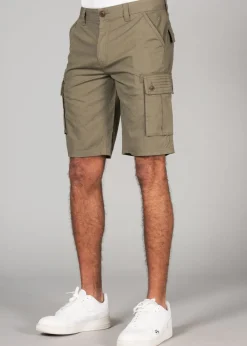 Tokyo Laundry Olive Cotton Cargo Style Short With Pockets