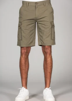 Tokyo Laundry Olive Cotton Cargo Style Short With Pockets