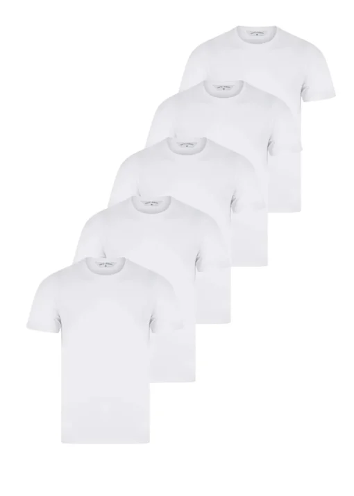 Tokyo Laundry White Cotton Short Sleeve T-Shirts 5-Pack
