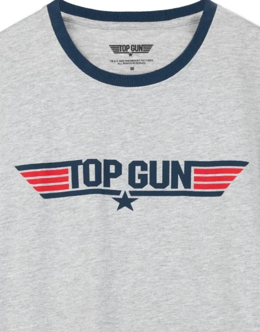 Top Gun Mens Black All Over Print Bottoms Pyjama Set