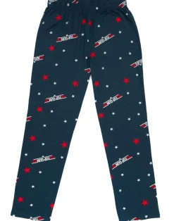Top Gun Mens Black All Over Print Bottoms Pyjama Set
