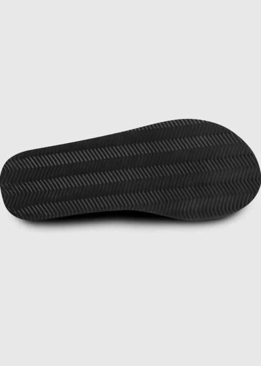 Totes Black Plait Toe Post Sandal