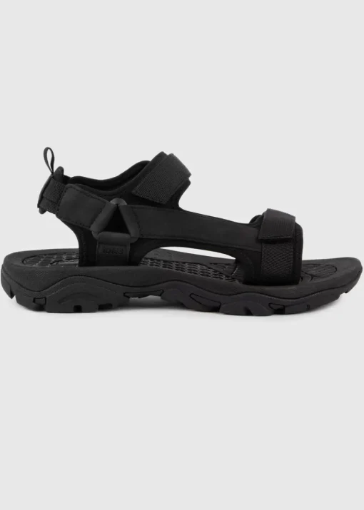 Totes Black Walking Sandal