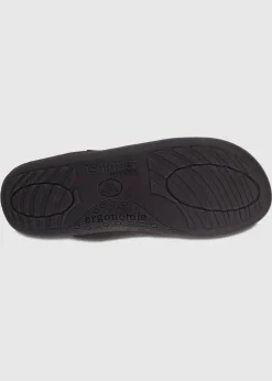 Totes Isotoner Black Square Patterned Smart Mule Slipper
