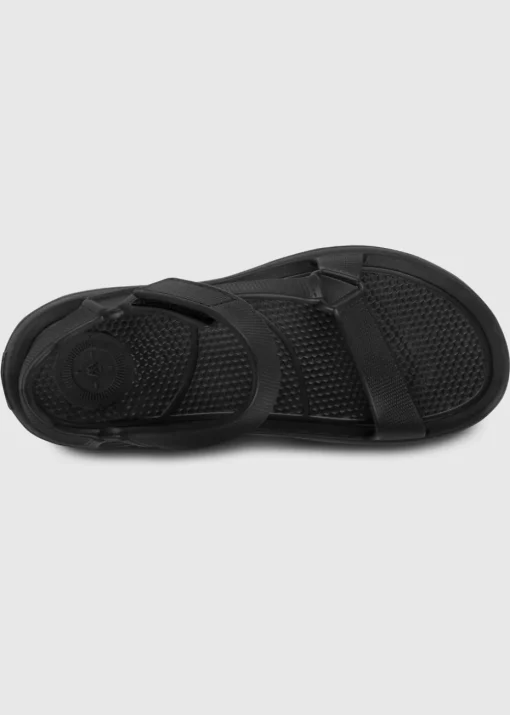 Totes Isotoner Black Velcro Sport Sandal