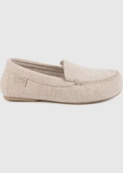 Totes Isotoner Cream  Textured Moccasin Slipper