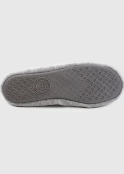 Totes Isotoner Grey Terry Ballerina Slippers