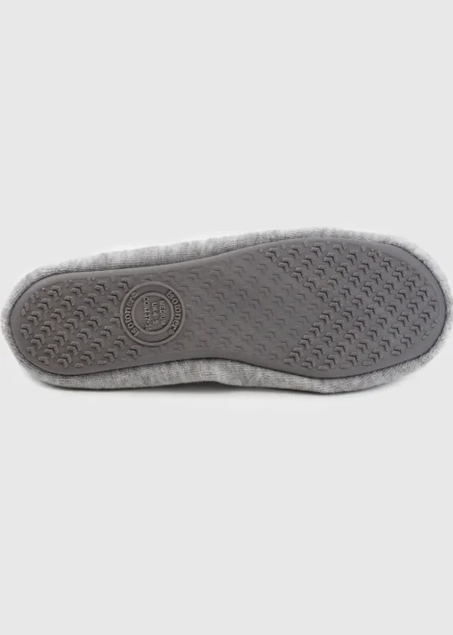 Totes Isotoner Grey Terry Ballerina Slippers