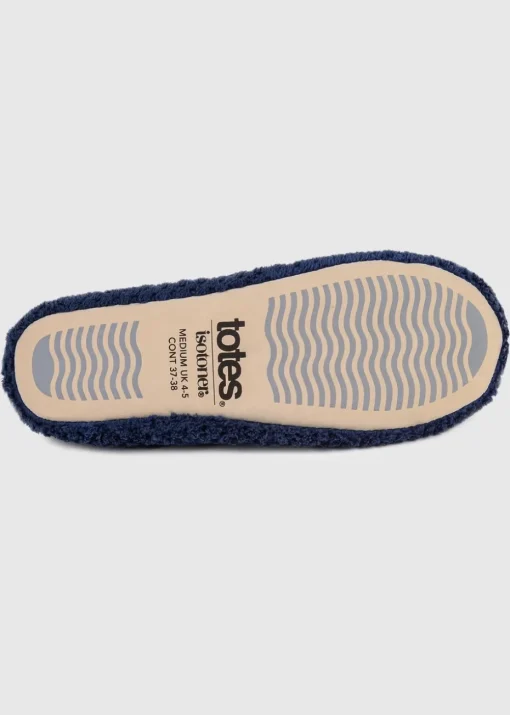 Totes Isotoner Navy Ladies Popcorn Ballet Slippers
