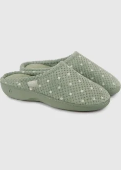 Totes Isotoner Sage Popcorn Terry Mule Slippers