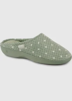 Totes Isotoner Sage Popcorn Terry Mule Slippers