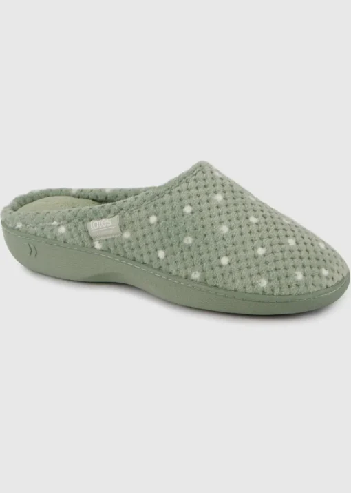 Totes Isotoner Sage Popcorn Terry Mule Slippers