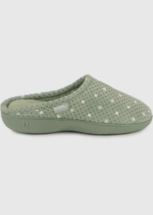 Totes Isotoner Sage Popcorn Terry Mule Slippers
