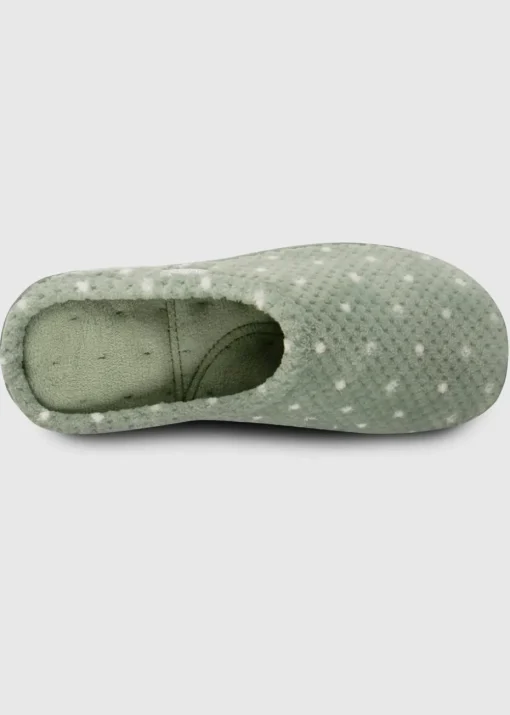 Totes Isotoner Sage Popcorn Terry Mule Slippers
