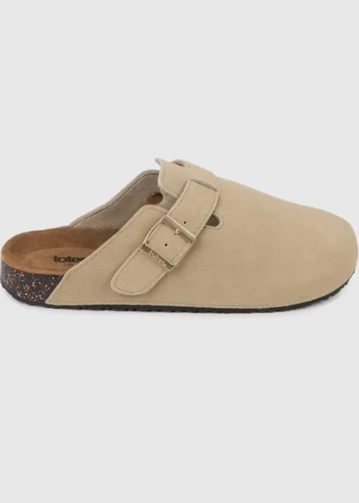 Totes Sand Ladies Suede Clog