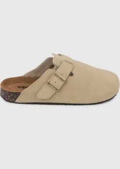 Totes Sand Ladies Suede Clog