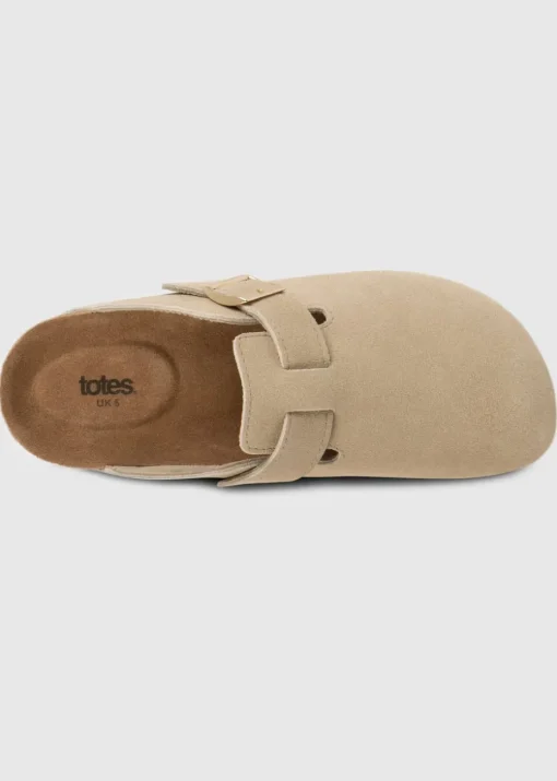 Totes Sand Ladies Suede Clog