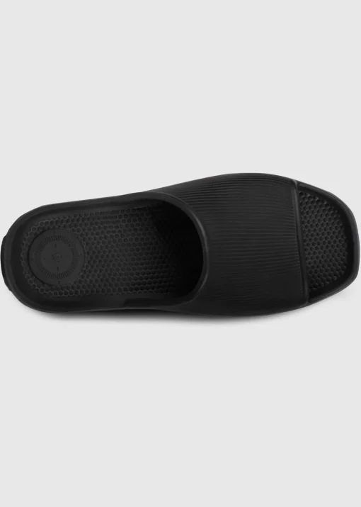 Totes Solbounce Black Ribbed Slider