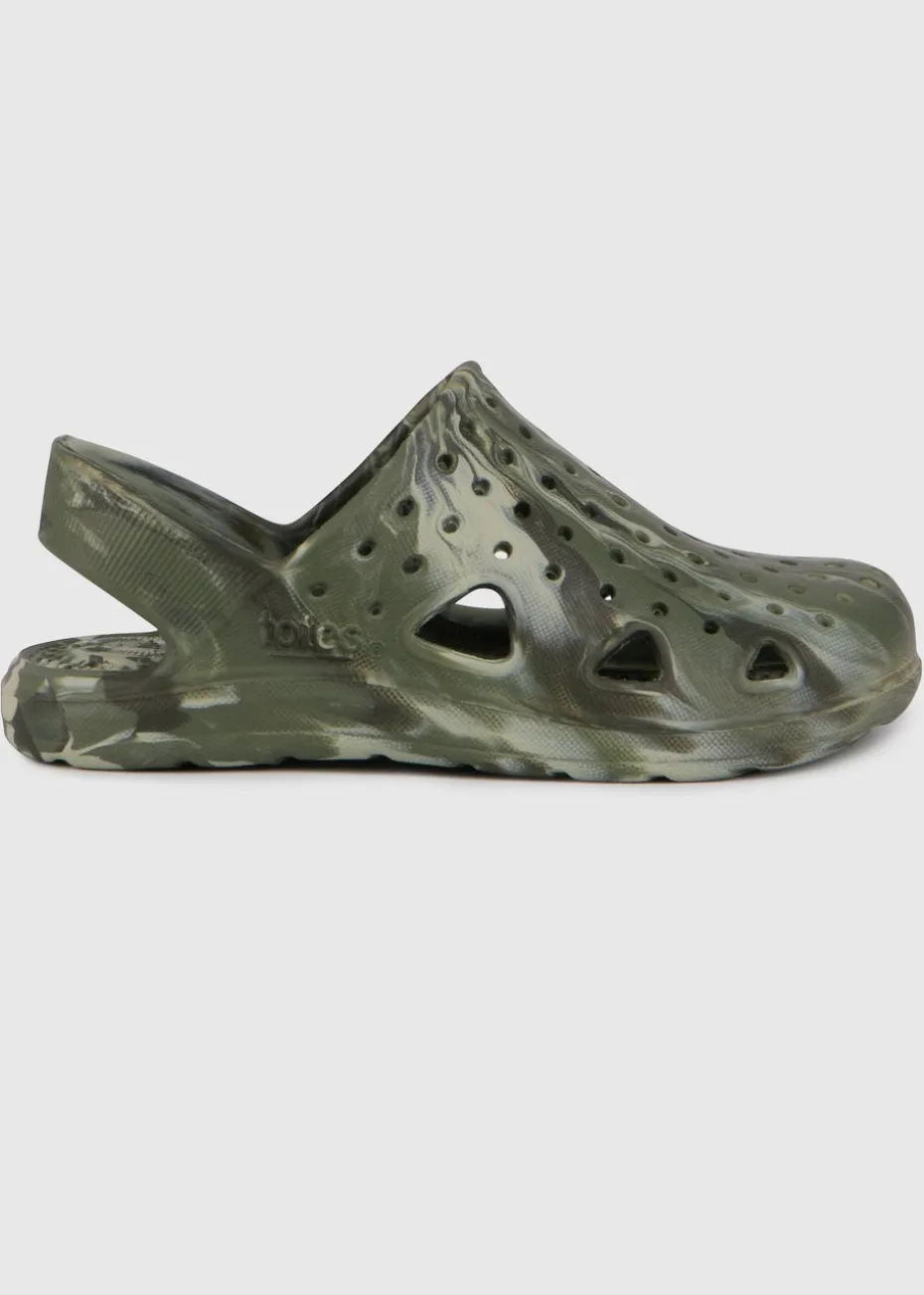 Totes Solbounce Khaki Childrens Clogs (Younger 5- Older 3)