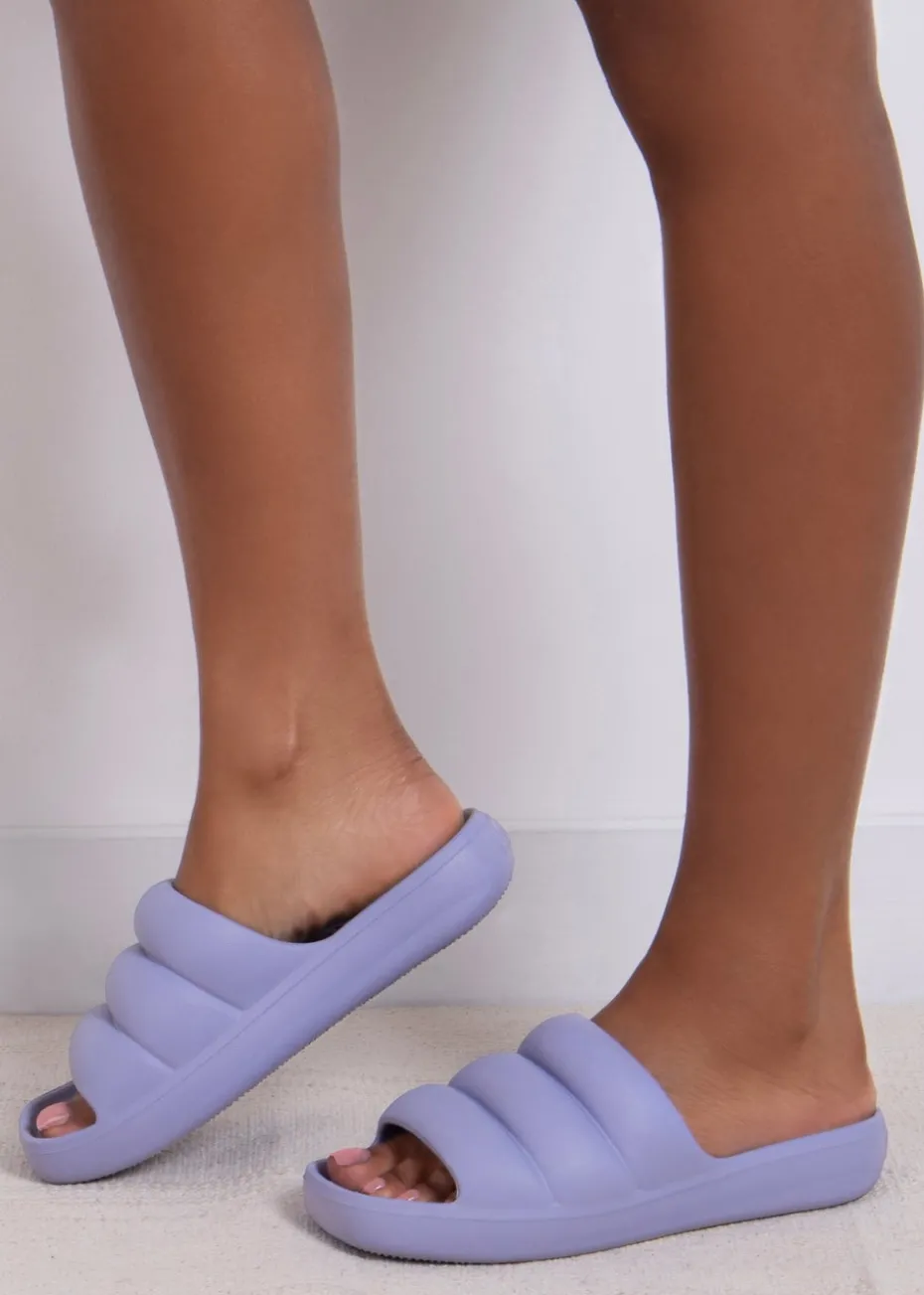 Totes Solbounce Purple Puffy Slider