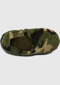 Totes Toasties Green Boys Short Full Back Slippers