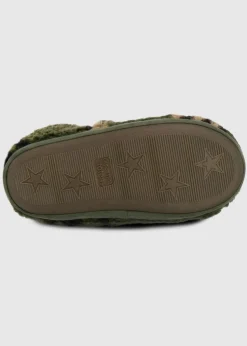 Totes Toasties Green Boys Short Full Back Slippers