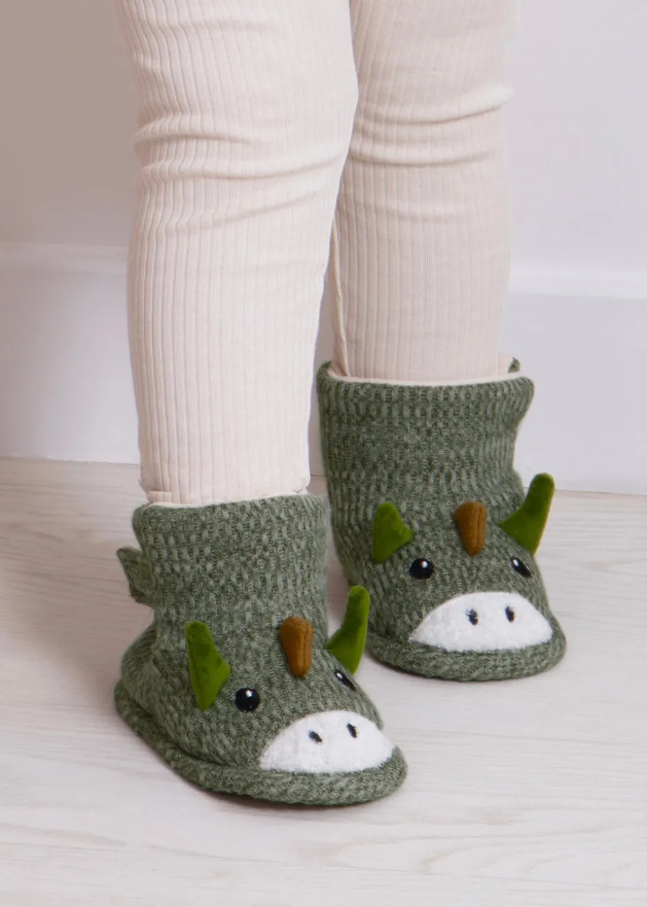 Totes Toasties Green Toddler Booties