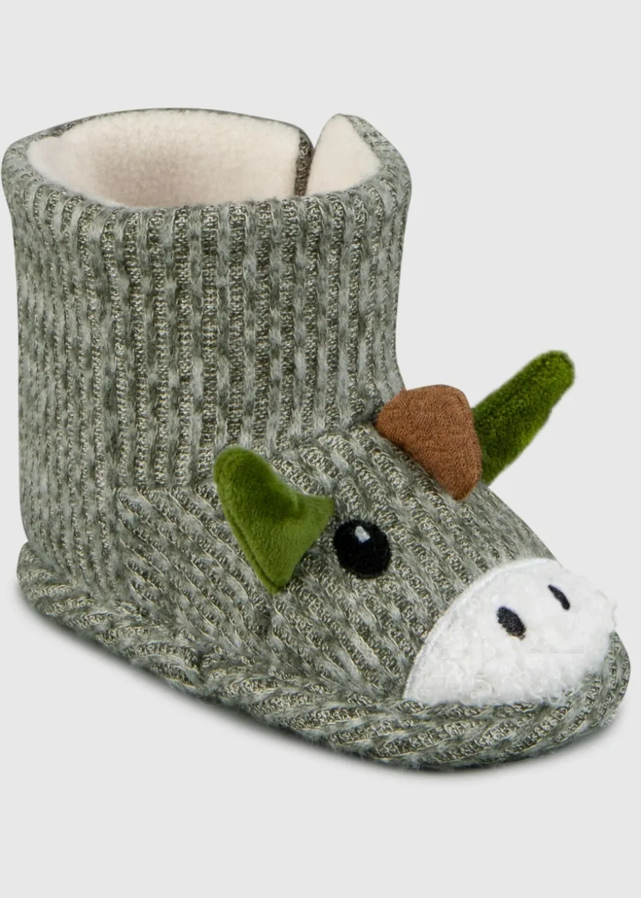 Totes Toasties Green Toddler Booties