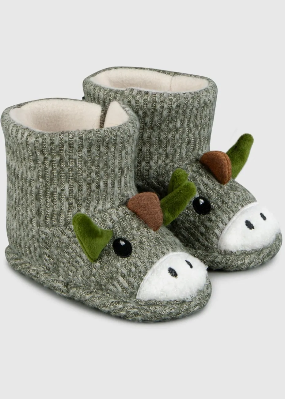 Totes Toasties Green Toddler Booties