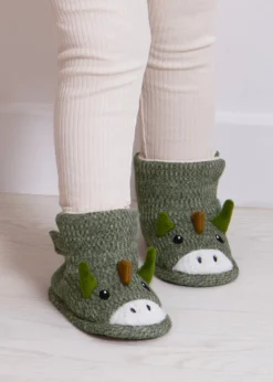 Totes Toasties Green Toddler Booties