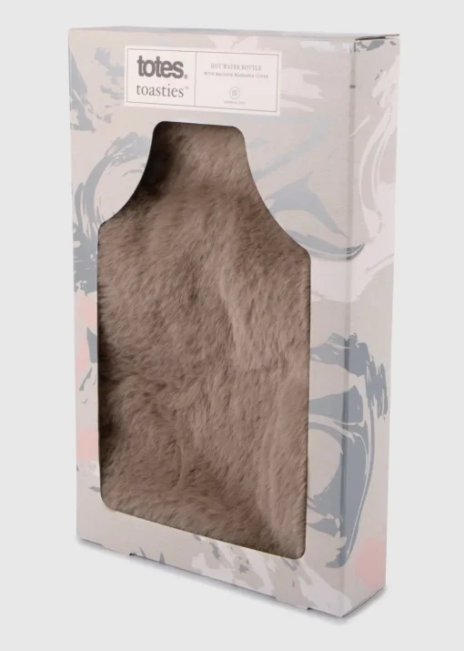 Totes Toasties Ladies Textured Faux Fur Hot Water Bottle
